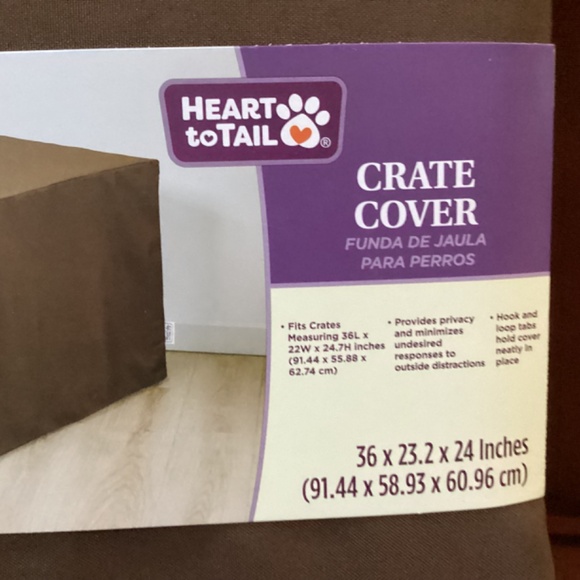 Heart To Tail Crate Cover Brown Color NEW - Picture 5 of 8